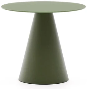 Kave Home Wilshire Ronde Bijzettafel Mat Glas Groen 50 Cm - 50 X 50cm.
