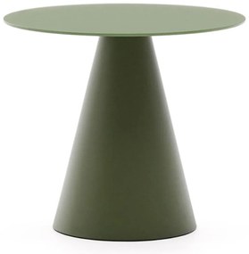 Kave Home Wilshire Ronde Bijzettafel Mat Glas Groen 50 Cm - 50 X 50cm.