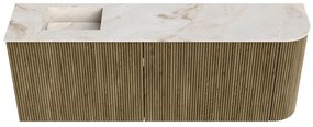 Mondiaz Joya DLux 110cm toiletmeubel ronding rechts dusk met wastafel faye links 1 kraangat frappe
