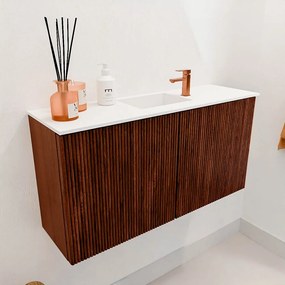Mondiaz Joya 80cm toiletmeubel ruby met wastafel faye midden 1 kraangat talc