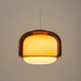Hanglamp van gekleurd glas Ø30,5 cm, KINOKO