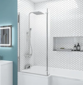 Eastbrook L-Shape badwand 85x140cm links chroom