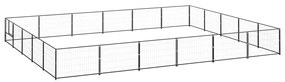 vidaXL Hondenkennel 30 m² staal zwart