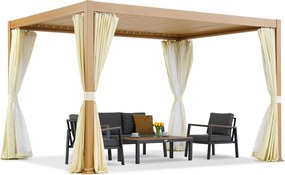 Lagos Premium 3x4 Garden Point houtachtige vrijstaande terraspergola - wit