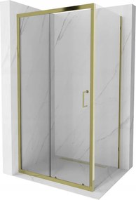 Mexen Apia schuifbare douchecabine 125 x 90 cm, transparant, goud - 840-125-090-50-00