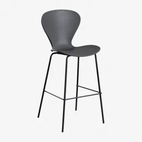 Pak Van 2 Uit Hoge Krukken ↑75 Cm & Zwart & Donkergrijs Polypropyleen & Polypropyleen - Sklum