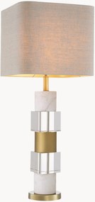 Tafellamp Cullingham van marmer en kristalglas