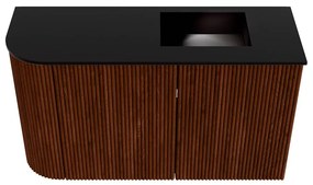 Mondiaz Joya 70cm toiletmeubel ronding links ruby met wastafel faye rechts 1 kraangat urban