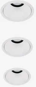 Pack Van 3 Inbouw Led-downlights Met Ronde Frames Ø8 Cm Voor Buitengebruik In Aluminium Orelva Warm Wit 2700k & Wit & 38º & 11 W - Sklum