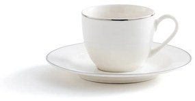 Set van 4 tassen/ondertassen voor koffie Histoire Argent