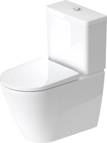 Duravit D-Neo staand toilet voor stortbak en antibacteriële laag 37x65x40cm Wit