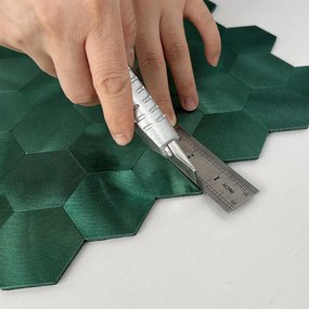 Zelfklevend Mozaïek Hexagon Aston Groen - 29.5 cm x 29.5 cm x 0.4 cm | 0.5 kg | Paneli zelfklevende steenstrips