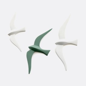Set van 3 decoratieve vogels voor aan de wand, Tuga