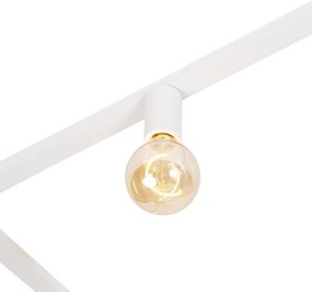 Moderne 1-fase railsysteem 5-lichts incl. E27 fitting wit - Jeana