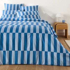 Dekbedovertrek 50% gerecycled katoen, Tabaka blauw