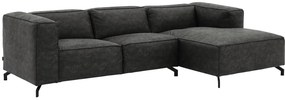Goossens Bank Calvin grijs, micro leer, 2,5-zits, modern design