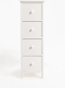 Hulpmeubilair Lotuc Wit, smal, 4 laden