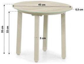 Stoel en Bank Loungeset 5 personen Aluminium/rope Taupe  Lifestyle Garden Furniture Biagio