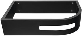Sapho Pulse wastafel console mat zwart links 74.5x44.5cm