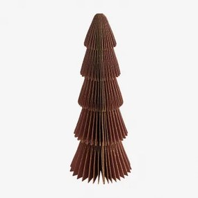 Pak Van 3 Jesper Papieren Kerstbomen ↑15 Cm & Rood Cederhout Met Gouden Rand - Sklum