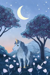 Ilustratie Moonlight Unicorn, EMELIEmaria