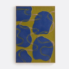 Beschilderd doek, abstract motief, 70 x 100 cm, Notton