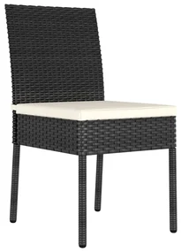 vidaXL Tuinstoelen 2 st poly rattan zwart