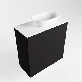 Mondiaz Fowy toiletmeubel 50cm urban met witte waskom rechts en kraangat