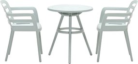 Garden Impressions Mira balkonset 3-delig - Faria tuintafel Ø60 cm - olijf