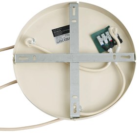 Retro hanglamp beige met mat glas 3-lichts - Fedde