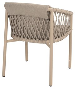 4 Seasons Outdoor Allora dining chair latte  Tuinstoel    taupe weerbestendig