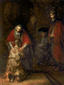 Kunstreproductie Return of the Prodigal Son (1668-69), Rembrandt Harmensz van Rijn