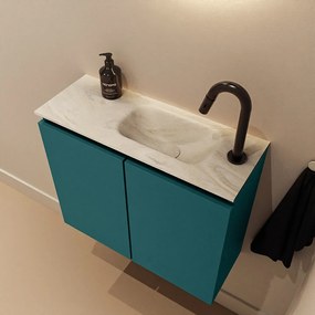 Mondiaz Ture DLux toiletmeubel 60cm smag met wastafel ostra rechts met kraangat