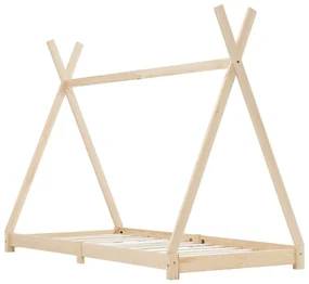vidaXL Kinderbedframe massief grenenhout 90x200 cm