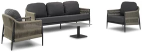 Stoel en Bank Loungeset 5 personen Rope Taupe Coco Lucia/Ralph