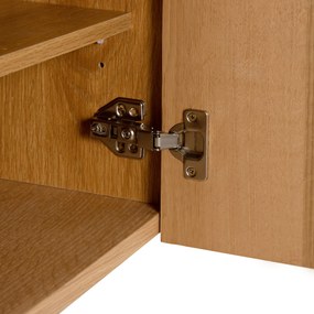 Eiken Tv-meubel Met 3D Vormen - 200x40x55cm.