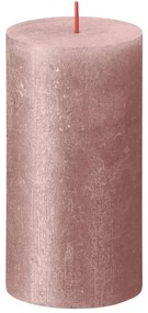 Bolsius Stompkaarsen Shimmer 4 st rustiek 130x68 mm roze