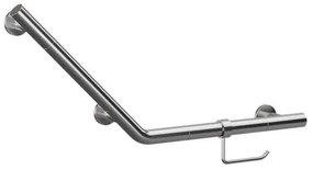 Crosswater Handgreep met WC-rolhouder - schuin - 71.9x33.2cm - Chroom GBA7232C