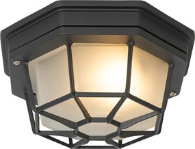 Landelijke plafondlamp donkergrijs 21,3 cm IP44 - Bri