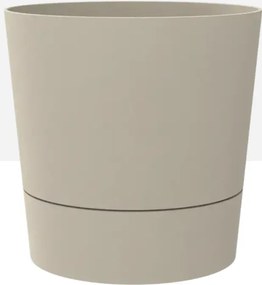 Elho Foss Rond 30 cm Bloempot - Paddenstoel Beige - Luxe Ronde Pot met 2,8L Reservoir