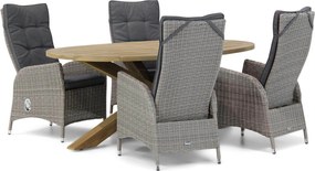Tuinset 4 personen 200 cm Wicker Grijs Garden Collections Lincoln/Boston