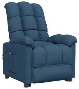 vidaXL Sta-op-stoel stof blauw
