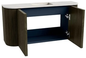Mondiaz Joya DLux 85cm toiletmeubel ronding links/rechts shadow met wastafel faye midden zonder kraangat ostra
