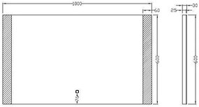 Mueller Sunbeam dimbare LED spiegel 100x60cm met spiegelverwarming