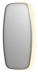 INK SP30 spiegel - 50x4x100cm contour in stalen kader incl indir LED - verwarming - color changing - dimbaar en schakelaar - geborsteld RVS 8409753