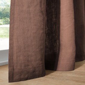 Gordijn in gewassen linnen met oogjes Onega