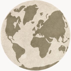 Handgemaakt rond kindervloerkleed terug naar school, wasbaar