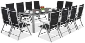 Garden Point aluminium tuinmeubelen met grote Polywood Verona tafel voor 12 personen