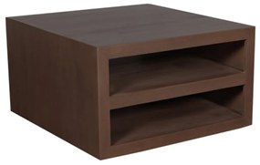 Starfurn Brussel Vierkante Salontafel Walnoot Hout - 80 X 80cm.