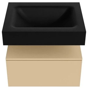 Zaro Alan badmeubel 60cm sand 1 lade met vrijhangende wastafel cloud midden 1 kraangat urban